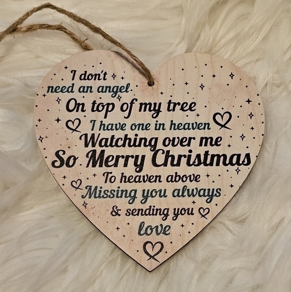 Memorial Christmas Tree Wooden Ornament - Picture 2 of 4